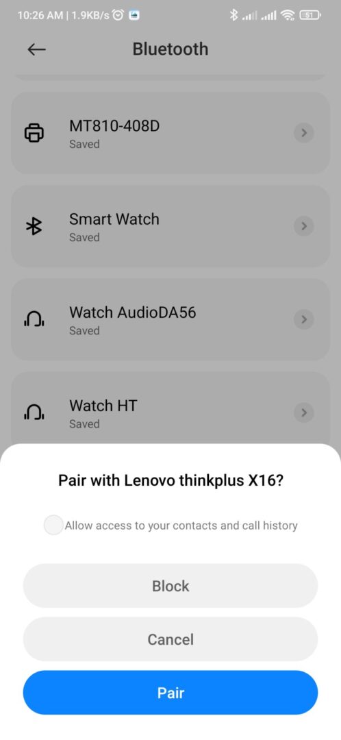 How to pair lenovo X16 with your smartphone