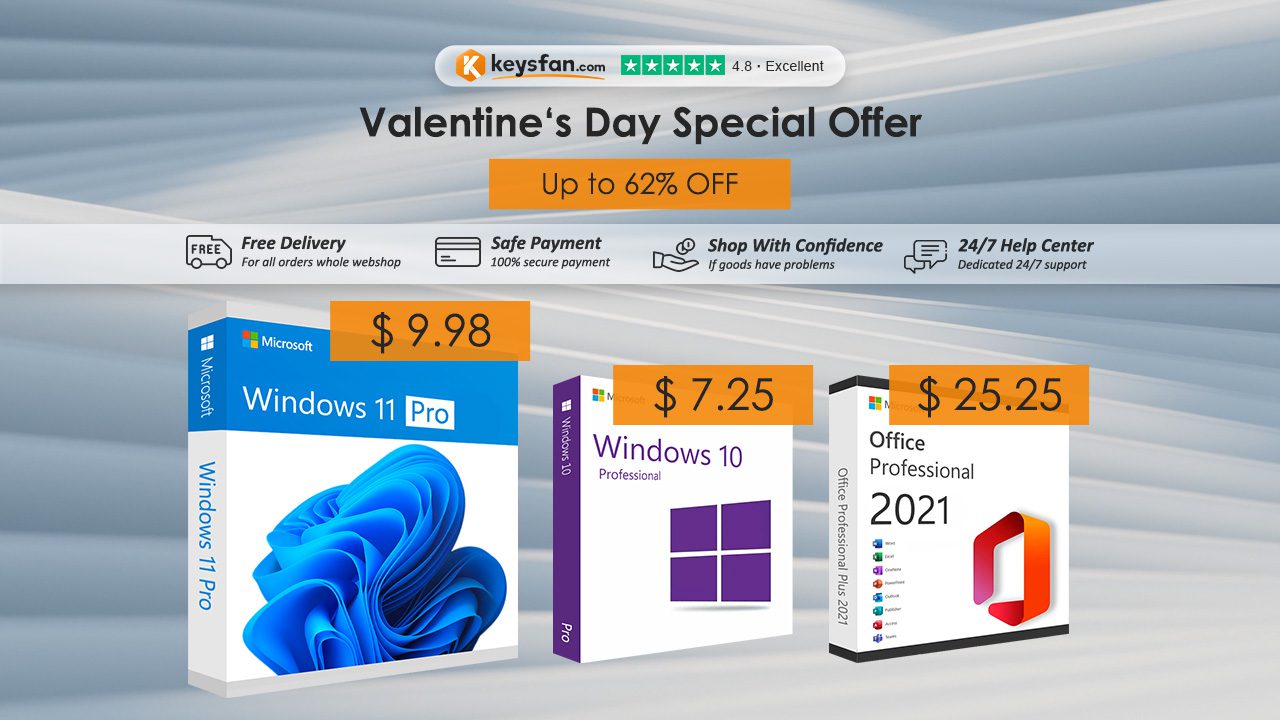 Windows 11 is officially on sale, starting at only $9.98! Keysfan offers more Windows OS and MS Office deals!