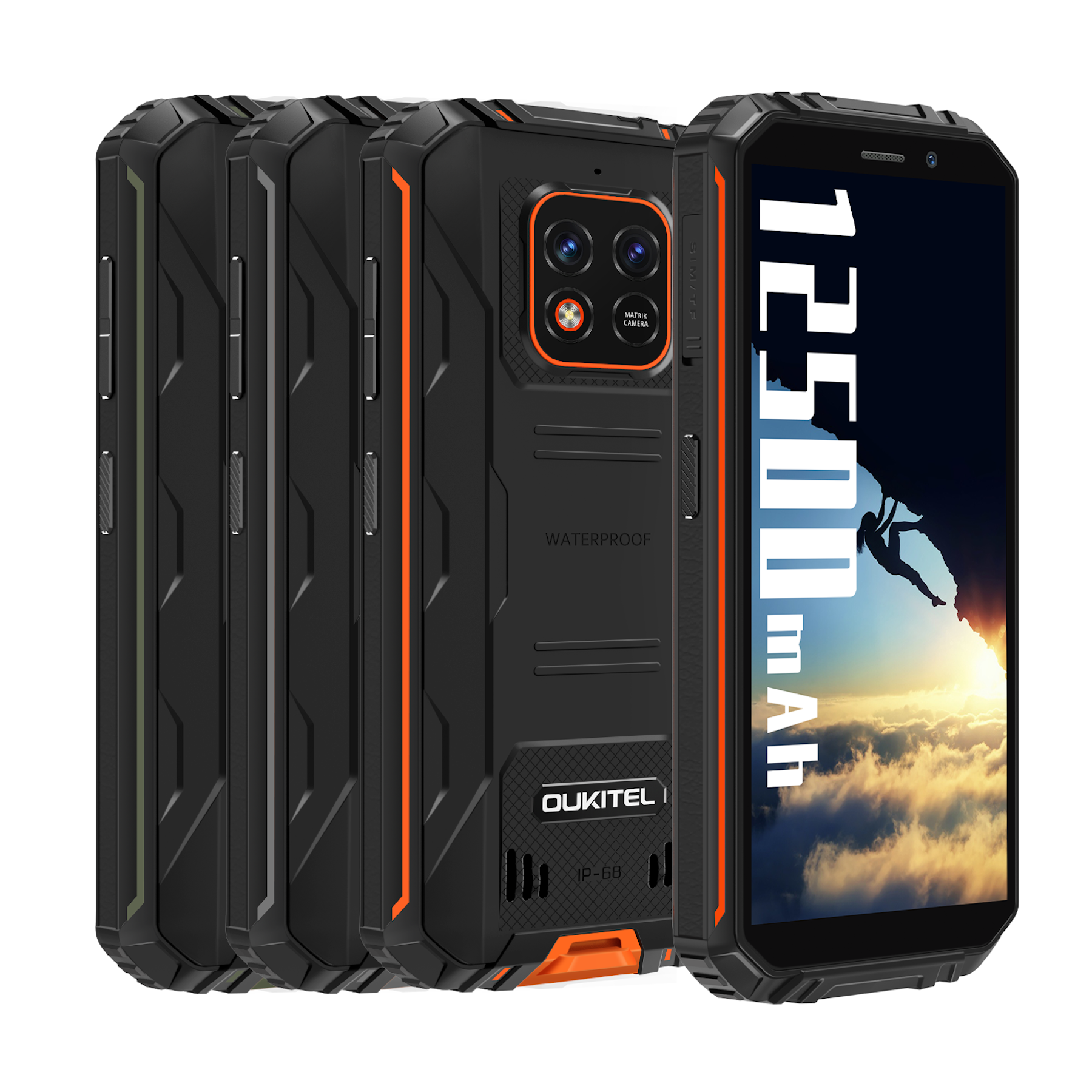 OUKITEL WP18 Global Version IP68&IP69K Waterproof 12500mAh 13MP Rear Camera MTK6761 4GB 32GB 5.93 inch 4G Rugged Smartphone