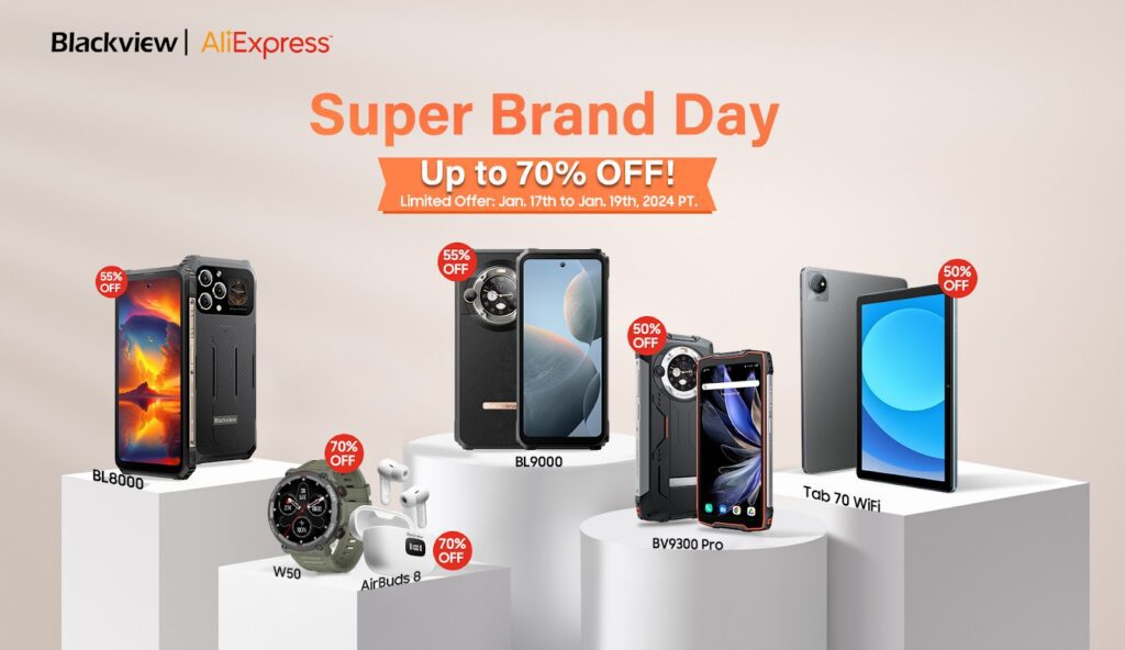 Up to 70% OFF! Blackview AliExpress Super Brand Day Kicks Off with Six All-new Global Launches