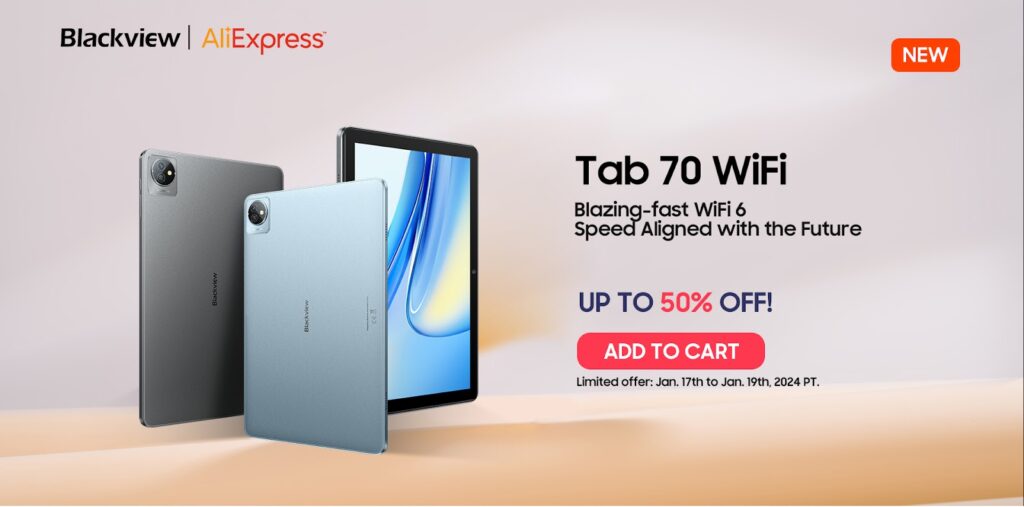 Blackview Tab 70 WiFi: All-new Blazing-fast WiFi 6-Speed Tablet