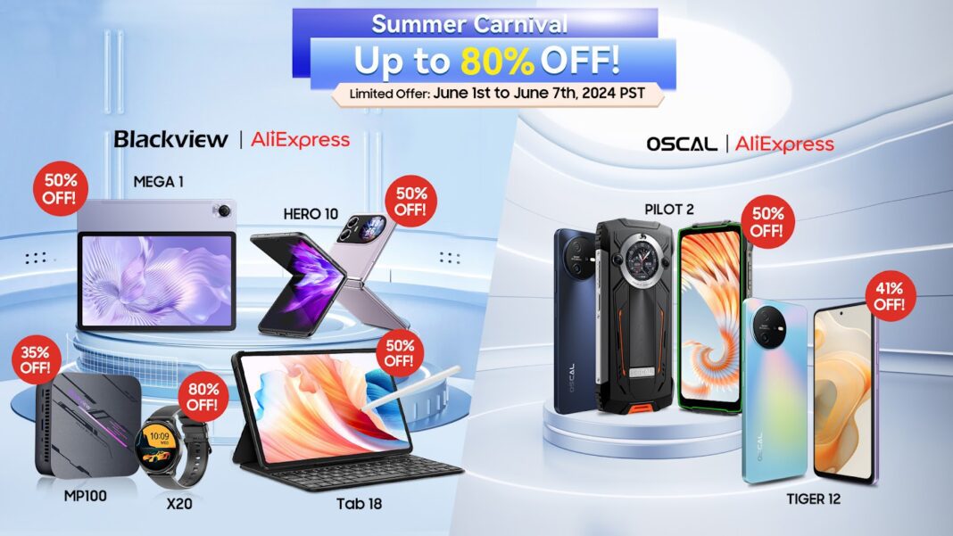 Join the AliExpress Summer Carnival: Blackview and OSCAL Launch New Products, Up to 80% Off!