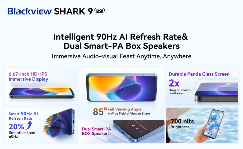 Blackview SHARK 9 AI-Powered Camera and Stunning Design for $112.99