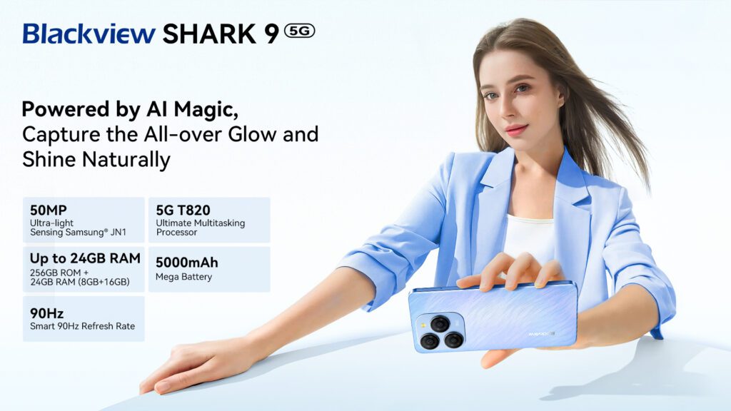 Blackview SHARK 9 AI-Powered Camera and Stunning Design for $112.99